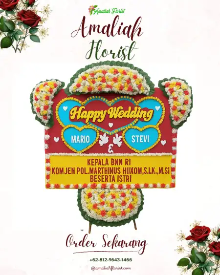 Papan Bunga Pernikahan Podo